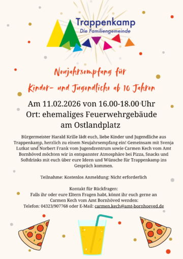 Neujahrsempfang für Kinder am 11.02.2025 von 16-18 Uhr in Trappenkamp