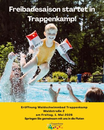 Plakat Eröffnung Walschwimmbad am 1.Mai 2026