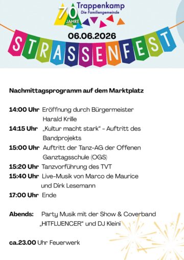 Programm Straßenfest